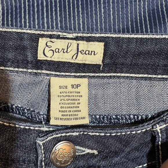 Earl Jean Jeans Women 10P Bootcut Embellished Pockets Rhinestone Bling Denim - Picture 5 of 9